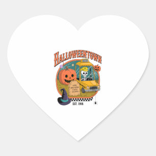 Pumpkin Halloweentown Universität Herz-Aufkleber