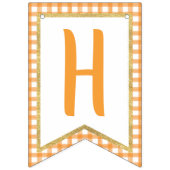 Pumpkin Happy Birthday Banner Boy - Orange Kariert (Zweite Fahne)