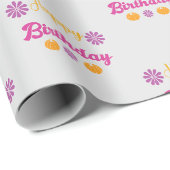 Pumpkin Happy Birthday Geschenkpapier (Rolleneckpunkt)