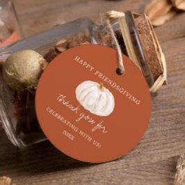 Pumpkin Happy Friendsgiving Vielen Dank Geschenkanhänger