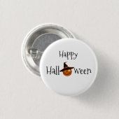 Pumpkin Happy Halloween Button (Vorne & Hinten)