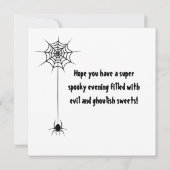 Pumpkin Happy Halloween Card Einladung (Rückseite)