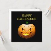 Pumpkin Happy Halloween Card Karte (Vorderseite/Rückseite Beispiel)
