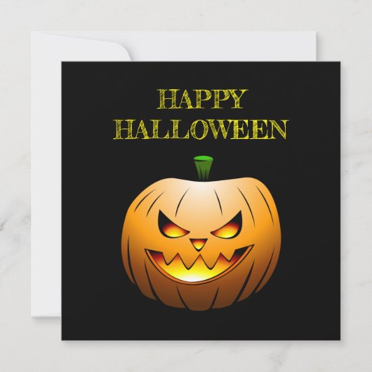 Pumpkin Happy Halloween Card Karte (Vorderseite)