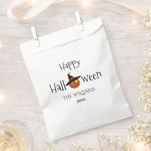 Pumpkin Happy Halloween Personalisiert Geschenktütchen (Ausgeschnitten)