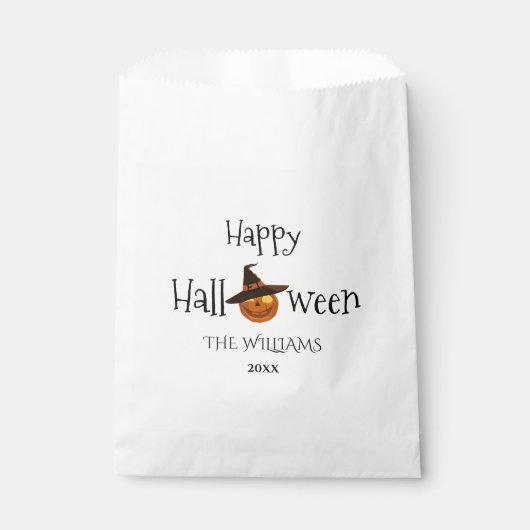 Pumpkin Happy Halloween Personalisiert Geschenktütchen (Vorderseite)