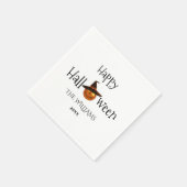 Pumpkin Happy Halloween Personalisiert Serviette (Ecke)