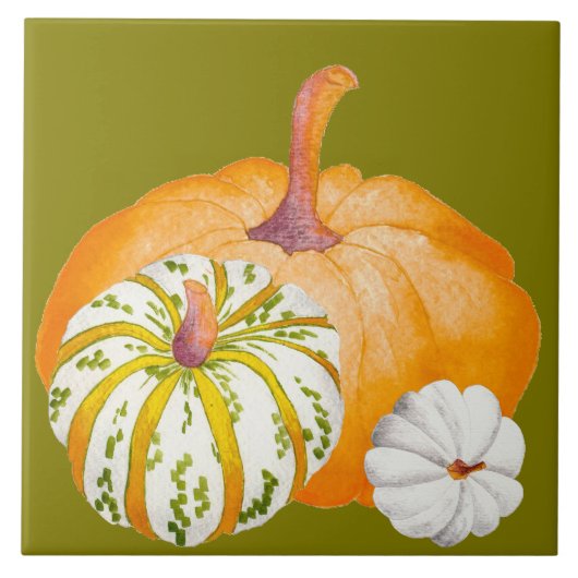 Pumpkin Harvest auf einer Keramik (3) Fliese (Vorderseite)