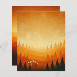 Pumpkin Harvest Autumnal Ombre Scrapbook Paper
