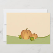 Pumpkin Harvest Baby Shower Einladung (Rückseite)