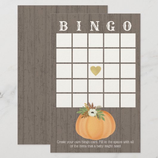 Pumpkin Harvest Bingo (Vorne/Hinten)