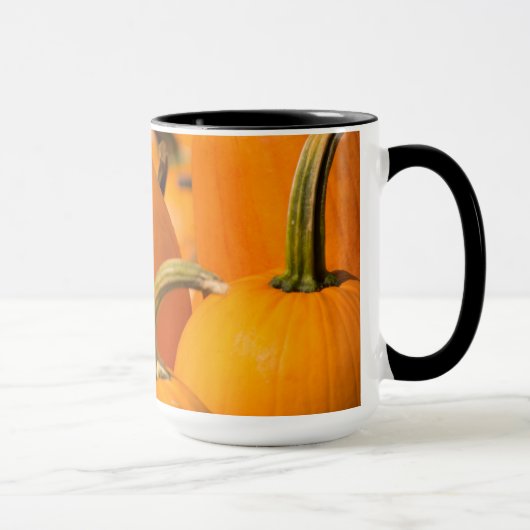 Pumpkin Harvest Black 15 oz Ringer Tasse (Rechts)