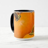 Pumpkin Harvest Black 15 oz Ringer Tasse (Vorderseite Links)