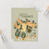 Pumpkin Harvest Blumenfusion Karte (Vorderseite/Rückseite Beispiel)