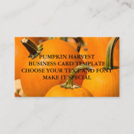 PUMPKIN HARVEST BUSINESS CARD TEMPLATE VISITENKARTE