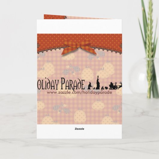 Pumpkin Harvest Card Feiertagskarte (Rückseite)