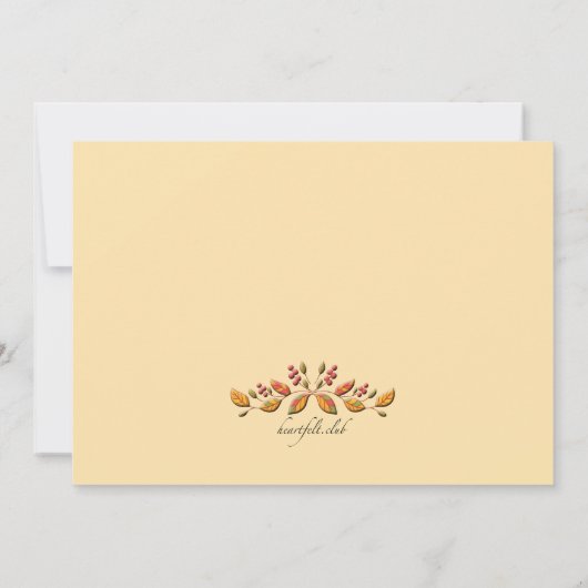 Pumpkin Harvest Einladung (Rückseite)