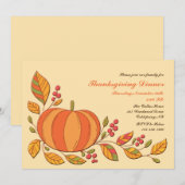 Pumpkin Harvest Einladung (Vorne/Hinten)