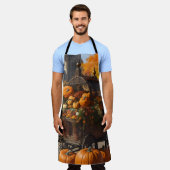Pumpkin Harvest Elegance - Schürze in drei Größen (Getragen)
