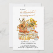 Pumpkin Harvest Erntedank Engagement Party Einladung (Vorderseite)