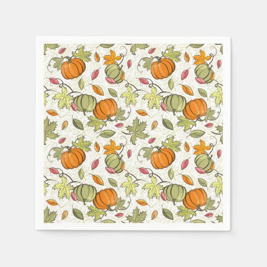 Pumpkin Harvest Erntedank Serviette (Vorderseite)