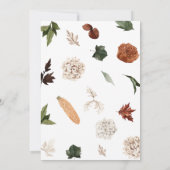 Pumpkin Harvest Fall Festival Party Invitation Einladung (Rückseite)