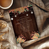 Pumpkin Harvest Fall String Lights Erntedank Einladung