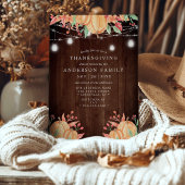 Pumpkin Harvest Fall String Lights Erntedank Einladung