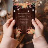 Pumpkin Harvest Fall String Lights Erntedank Einladung