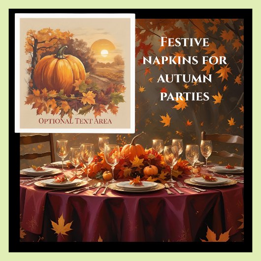 Pumpkin Harvest Festival Herbst Autumn Paper Napki Serviette