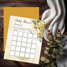 Pumpkin Harvest | Gold Floral Baby Dusche Bingo