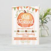 Pumpkin Harvest Herbstfestival Einladung (Stehend Vorderseite)
