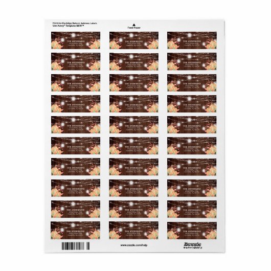 Pumpkin Harvest Mason Jar Fall Lights Adresse (Vorne)