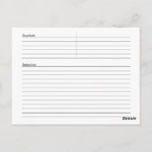 Pumpkin Harvest Rezept Card Postkarte (Rückseite)