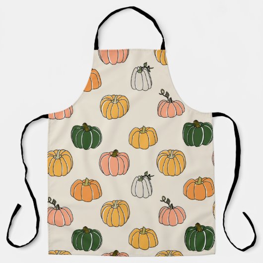 Pumpkin Harvest Vintag Seamless Muster Schürze (Vorderseite)
