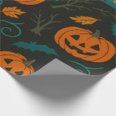 Pumpkin Haunt Pattern Geschenkpapier (Ecke)