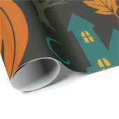Pumpkin Haunt Pattern Geschenkpapier (Rolleneckpunkt)