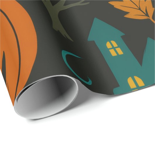 Pumpkin Haunt Pattern Geschenkpapier (Rolleneckpunkt)