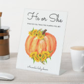 Pumpkin, He oder She Gender Reveal Sockelschild (In SItu)