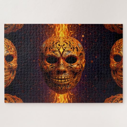 Pumpkin Head Gesichtsmasken Puzzle (Horizontal)