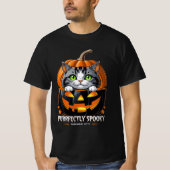 Pumpkin Head Kitty sauber gesprochen Halloween T-Shirt (Vorderseite)