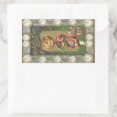 Pumpkin Head mit Kilt Vintag Rechteckiger Aufkleber (Tasche)