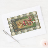 Pumpkin Head mit Kilt Vintag Rechteckiger Aufkleber (Umschlag)