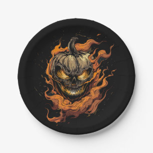 Pumpkin Head Pappteller