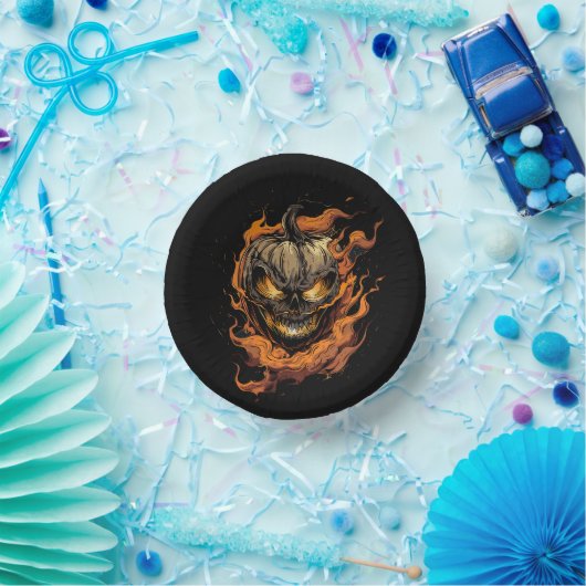 Pumpkin Head Pappteller (Party)