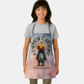 Pumpkin Head Scarecrow Spooky Carving Party Bl C6 Schürze (Insitu)