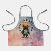 Pumpkin Head Scarecrow Spooky Carving Party Bl C6 Schürze (Vorderseite)