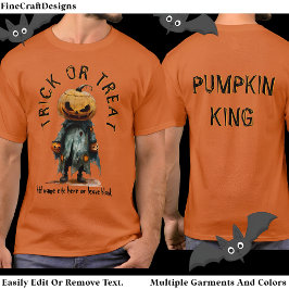 Pumpkin Head Scarecrow Spooky Halloween Bl C6 T-Shirt