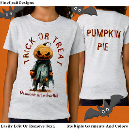 Pumpkin Head Scarecrow Spooky Halloween Bu C6 T-Shirt