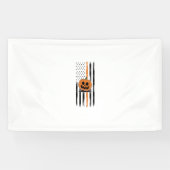 Pumpkin Head US Flag Banner (Horizontal)
